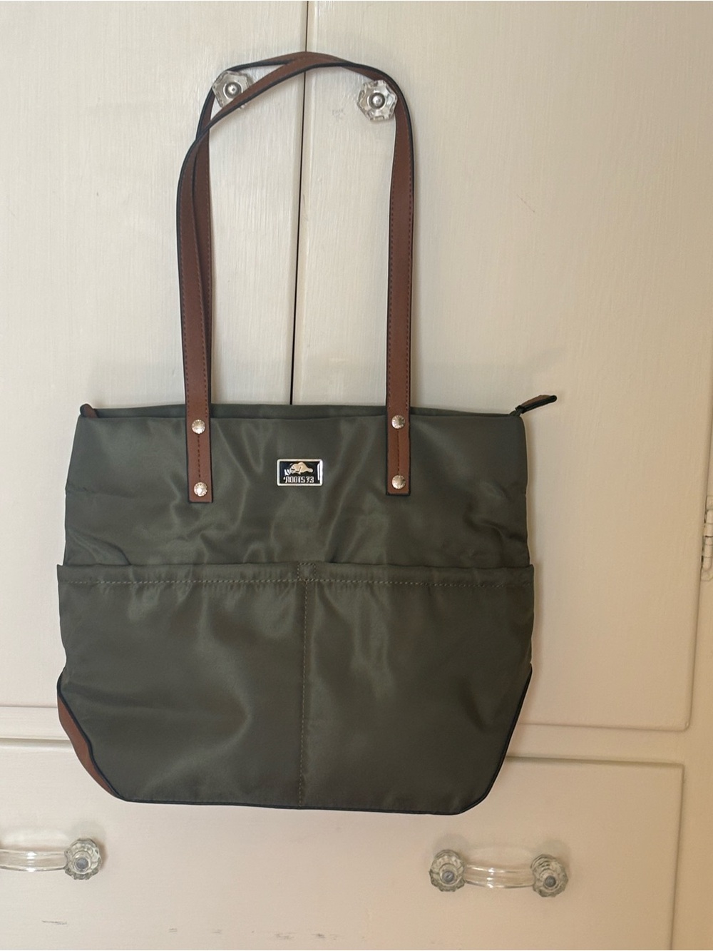Roots Canada Olive Green Nylon Tote